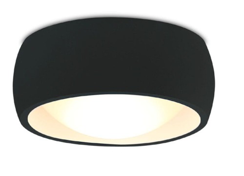 Maxlight LAMPA sufitowa KODAK C0204 metalowa OPRAWA okrągła LED 8W 3000K plafon czarny C0204