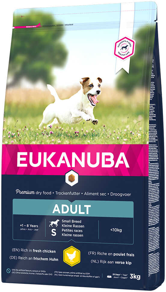 Eukanuba Active Adult Small Breed, kurczak - 2 x 3 kg