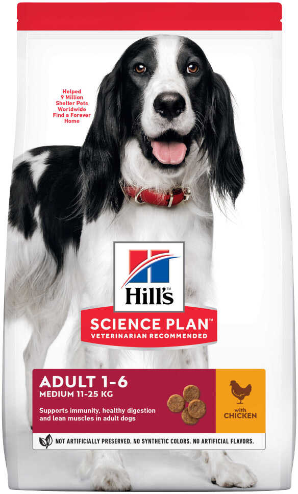 Hills Science Plan Science Plan Adult 16 Medium, z kurczakiem - 2,5 kg