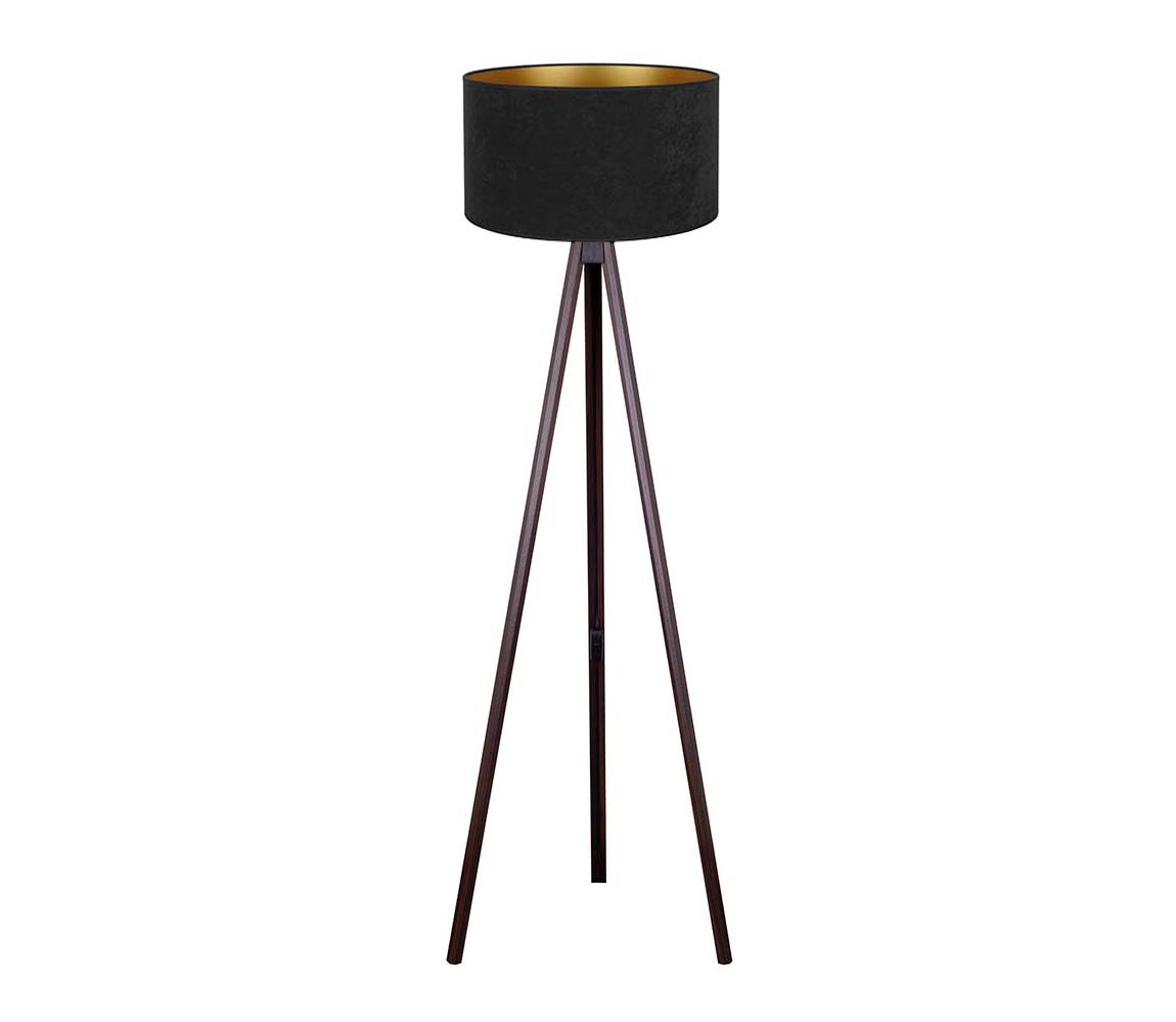 Brilagi - Lampa podłogowa VELVET 1xE27/60W/230V wenge/czarna