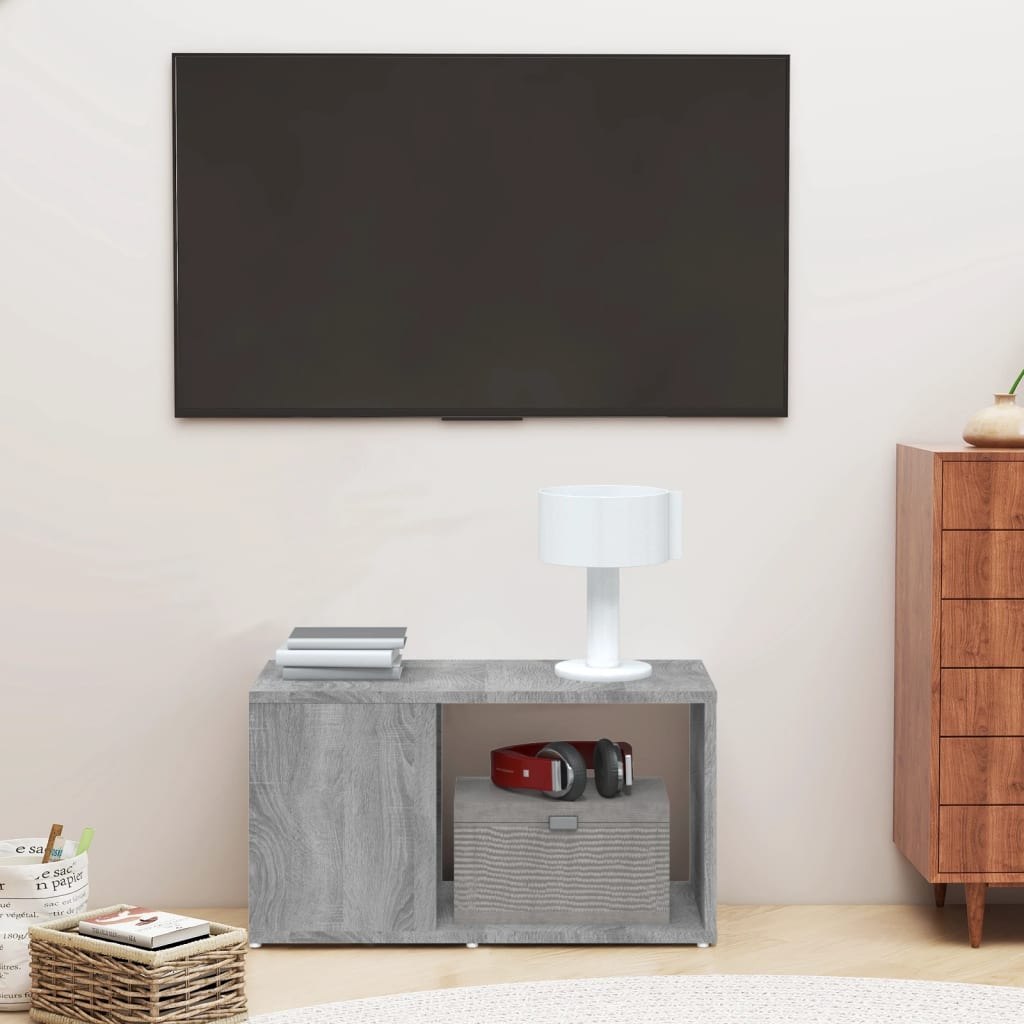 Szafka pod TV, szary dąb sonoma, 60x24x32 cm