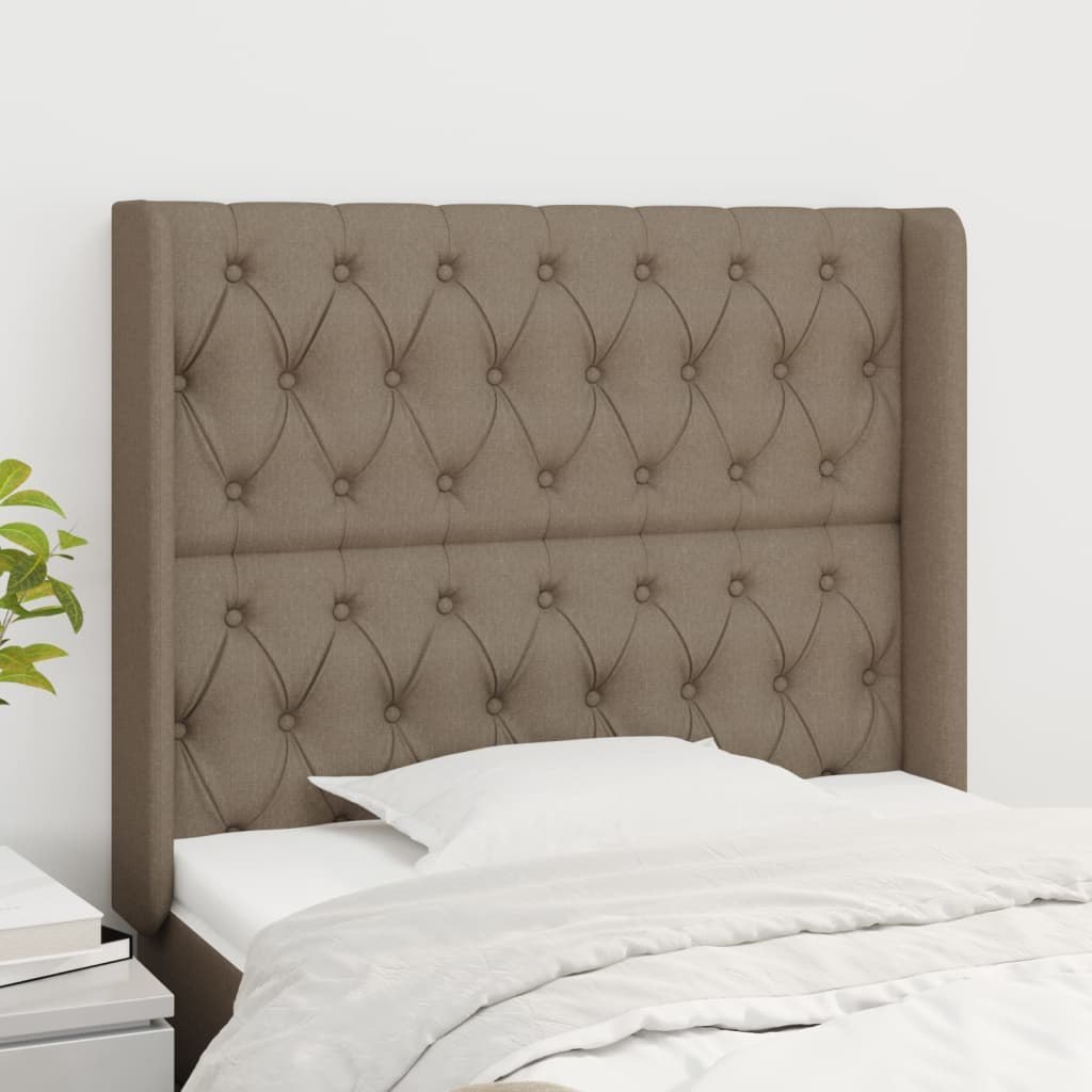 Lumarko Zagłówek uszak, taupe, 103x16x118/128 cm, tkanina!