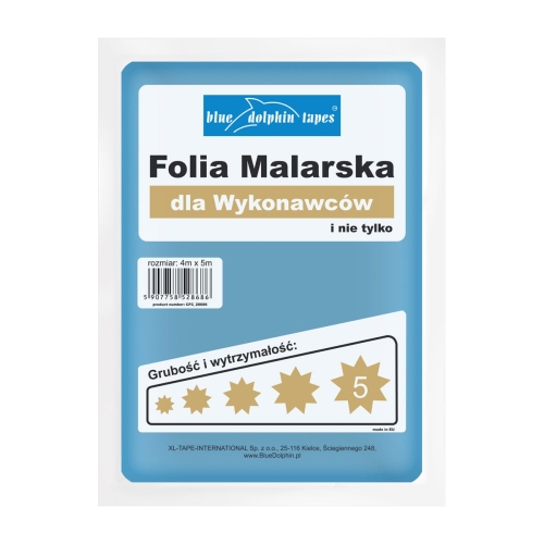 Folia malarska dla wykonawców Blue Dolphin 5* 4x5m