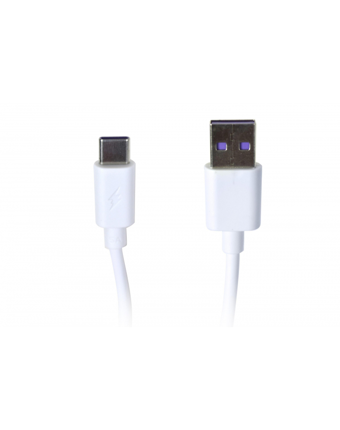 Kabel USB-C Vakoss TC-U539 Fast Charge 5A 1m biały
