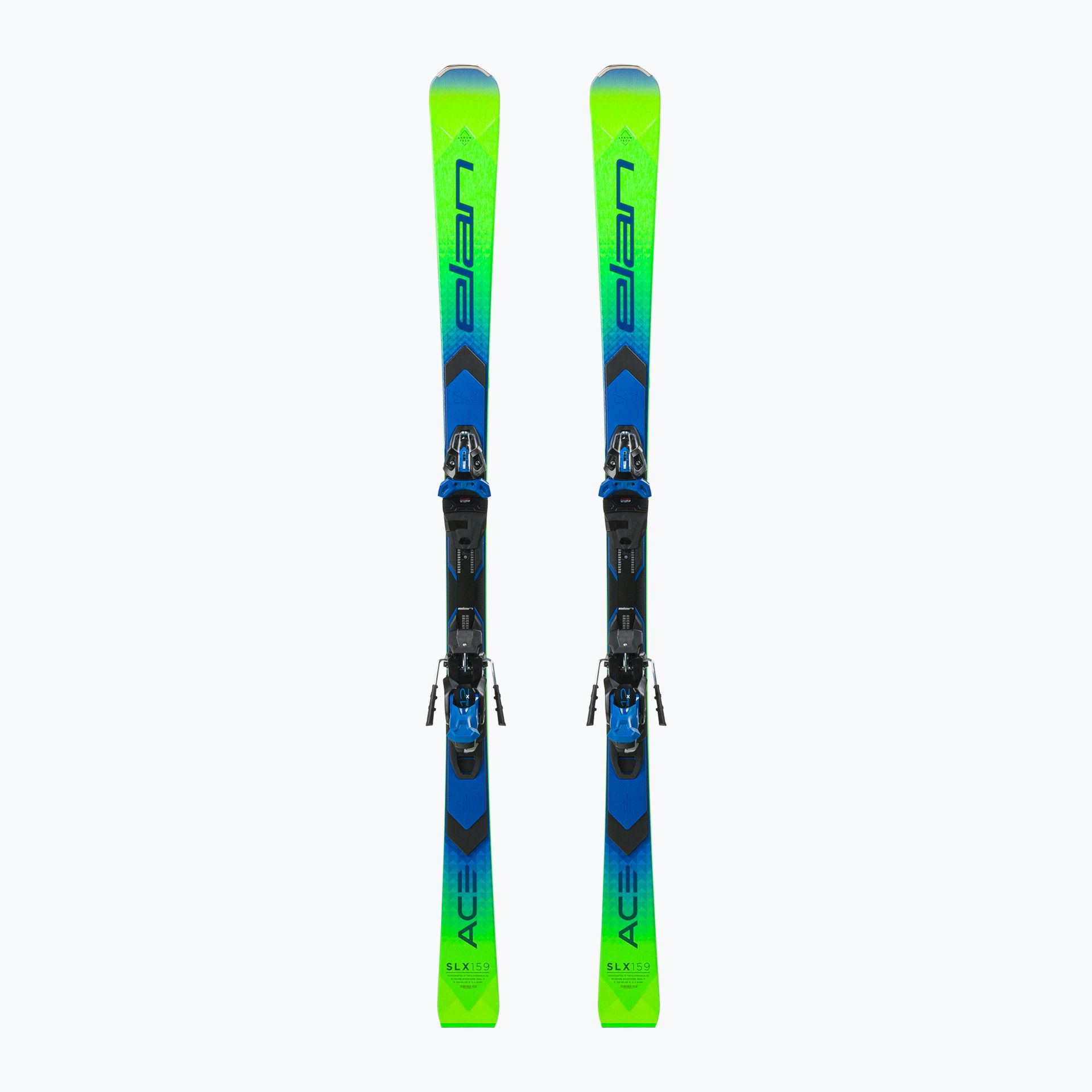 Narty zjazdowe Elan Ace SLX Fusion + EMX 12 zielono-niebieskie AAKHRD21 169 cm