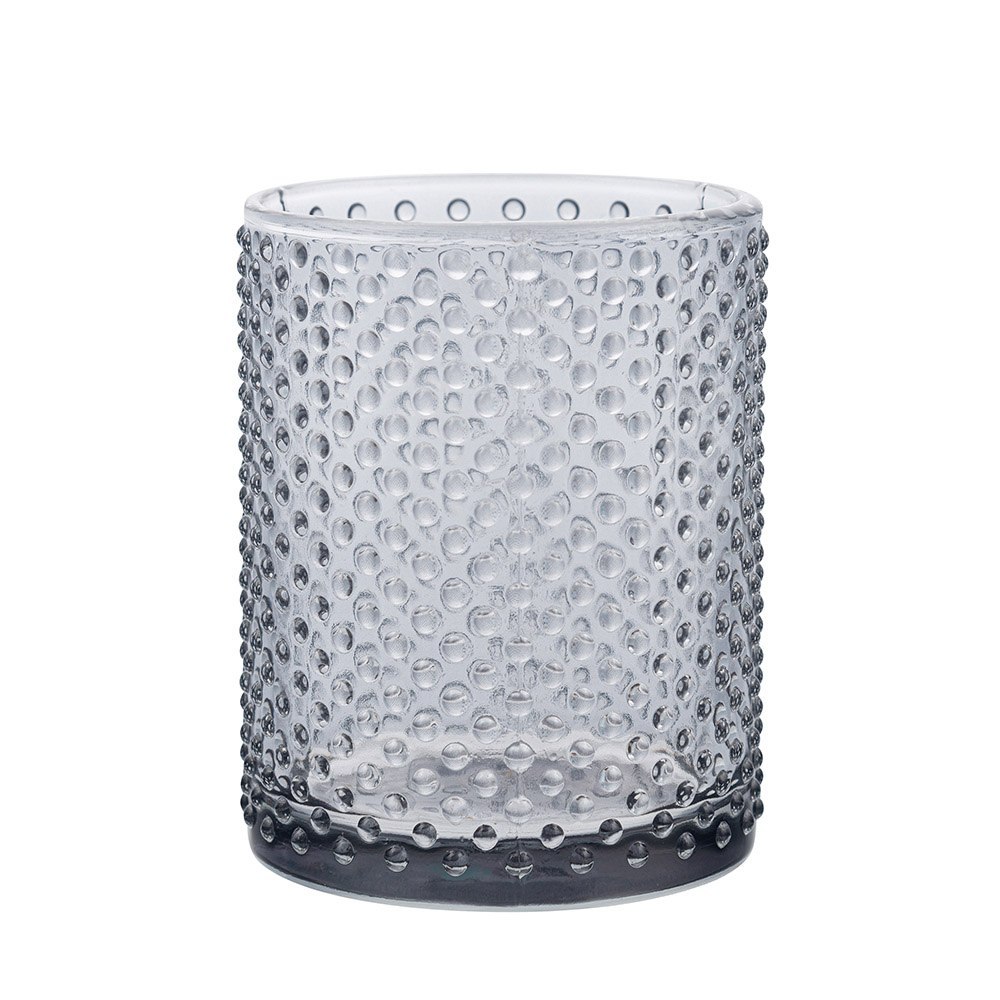Lumarko Kubek Na Szczoteczki Szklany 8x8x10 Cm Popielaty!