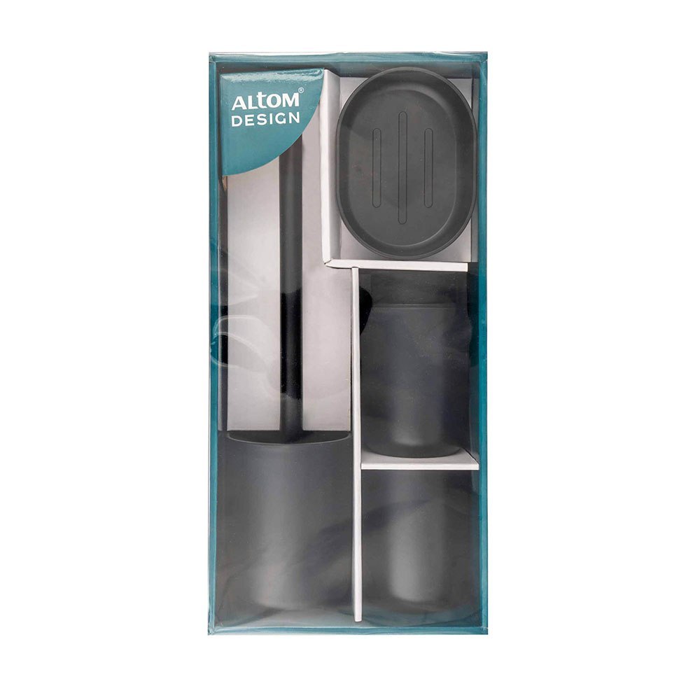 Kpl. 4 El. Do Łazienki Czarny Plastik Lumarko!