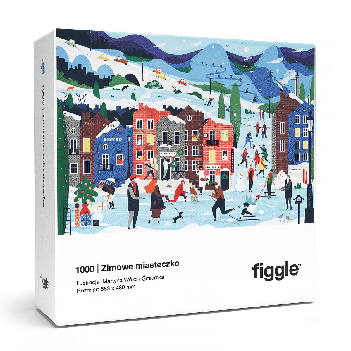 FIGGLE / Puzzle Zimowe Miasteczko 1000 el