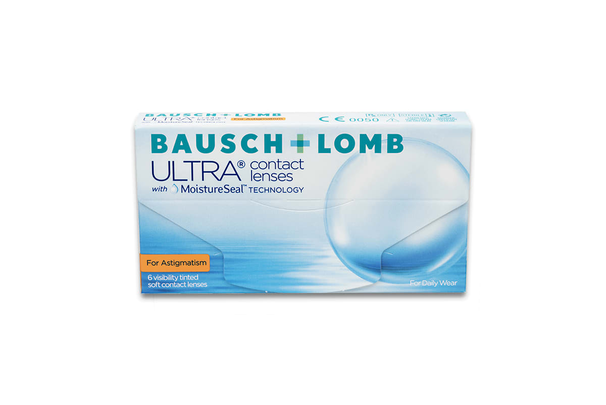 Bausch & Lomb ULTRA for Astigmatism 6 szt. Soczewki miesięczne (-1.00 dpt, Cyl. -0.75, Axis 180 & BC 8.6)