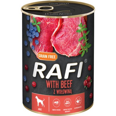 Dolina Noteci RAFI Beef z wołowiną 400 g mokra karma dla psa