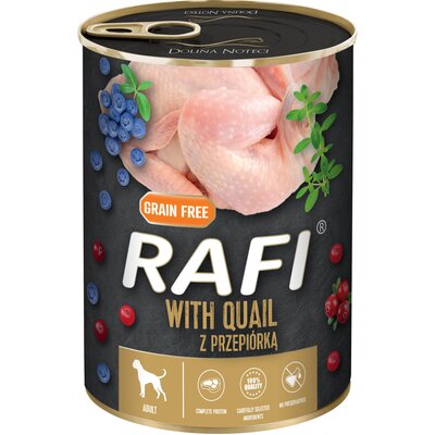 Dolina Noteci RAFI Quail z przepiórką 400 g mokra karma dla psa