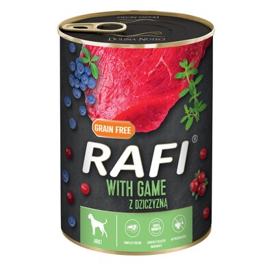 Dolina Noteci RAFI Game z dziczyzną 400 g mokra karma dla psa