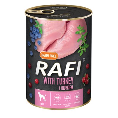Dolina Noteci RAFI Turkey z indykiem 400 g mokra karma dla psa
