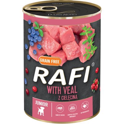 Dolina Noteci RAFI Junior Veal z cielęciną 400 g mokra karma dla psa