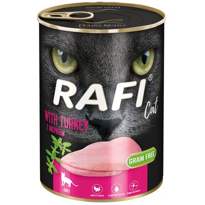 Dolina Noteci RAFI Cat adult z indykiem 400 g dla dorosłych kotów