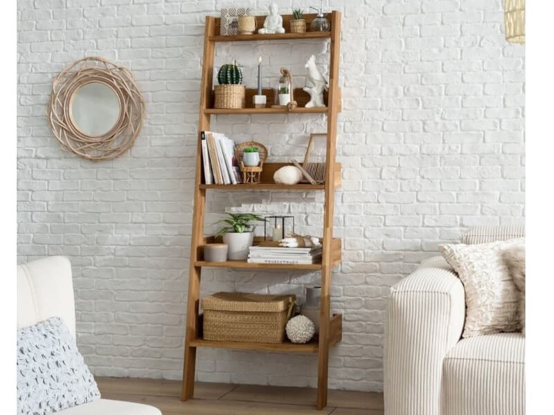 Regał dębowy Bergen olej intense nowoczesny na książki