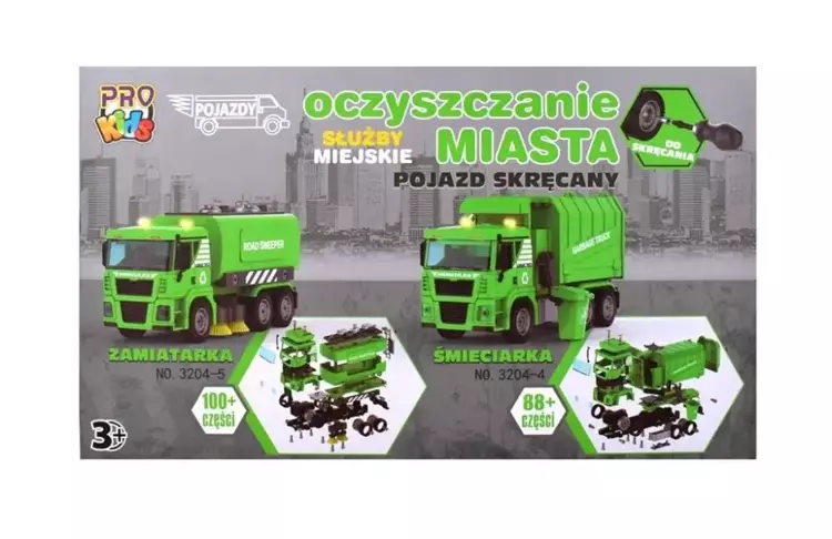 Pojazd do skręcania Służby miejskie mix - Pro Kids