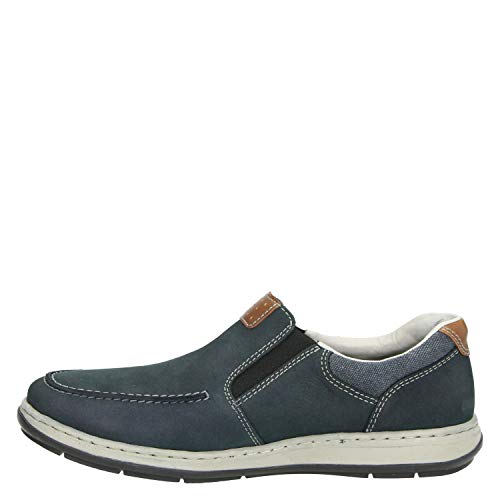 Rieker Męskie pantofle 17360, męskie klapki, luźna wkładka, Pazifik Amaretto Navy 15, 45 EU