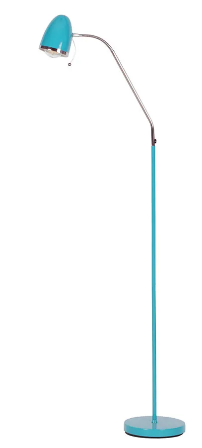 Turkusowa lampa stojąca młodzieżowa - 6X S883 M4-E58