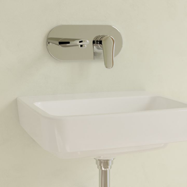Villeroy & Boch O.novo Umywalka wisząca mała 45x37 cm bez otworu na baterię bez przelewu z powłoką CeramicPlus weiss alpin 43444FR1