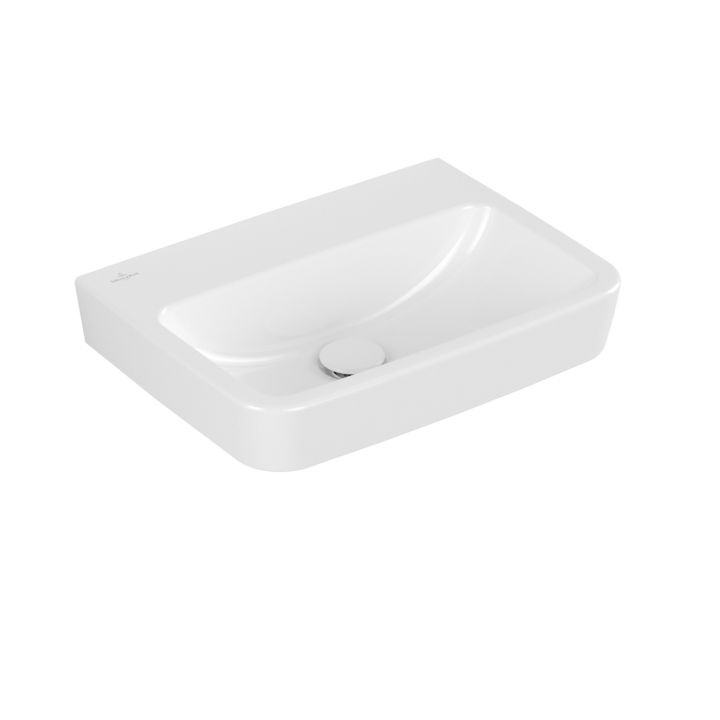 Villeroy & Boch O.novo Umywalka wisząca mała 50x37 cm bez otworu na baterię bez przelewu weiss alpin 43445301