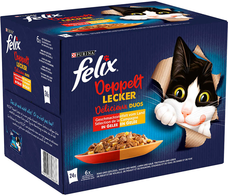 Zestaw Felix Fantastic 2 smaki (So gut...), 48 x 85 g - Mięsny mix