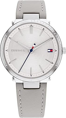 Tommy Hilfiger damski zegarek analogowy kwarcowy Zoey, srebrny i biały, Pasek: