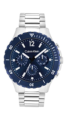 Calvin Klein Męski analogowy zegarek kwarcowy z paskiem ze stali nierdzewnej 25200115