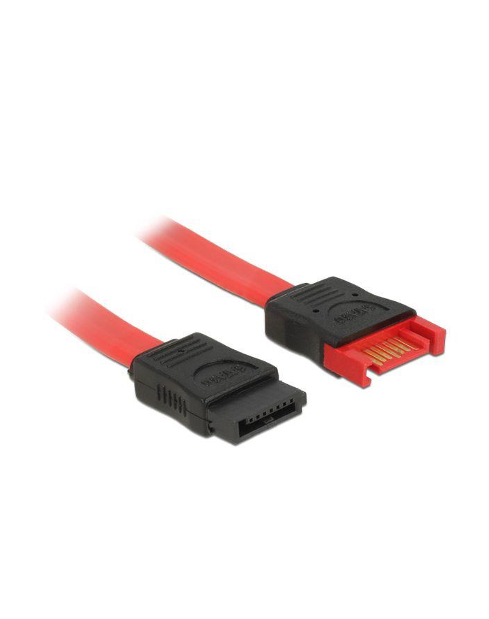 Delock kabel przedłużacz SATA 6 Gb/s męski/żeński 20cm czerwony