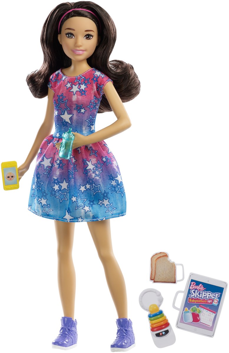 Barbie Victoria Lalka Opiekunka dziecięca różowa opaska