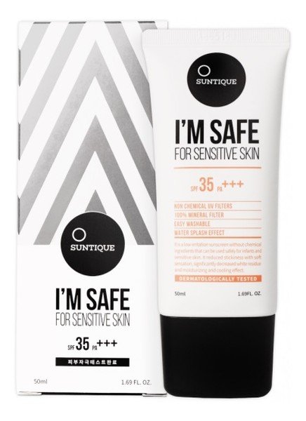Suntique Suntique Im Safe For Sensitive Skin SPF35+/PA+ Krem przeciwsłoneczny do skóry wrażliwej 5050ml