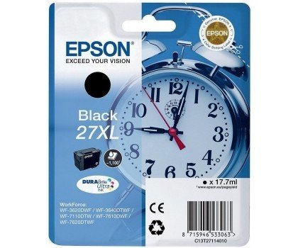 Epson oryginalny ink C13T27114012, 27XL, black, 17,7ml, WF-3620, 3640, 7110, 7610, 7620 C13T27114012