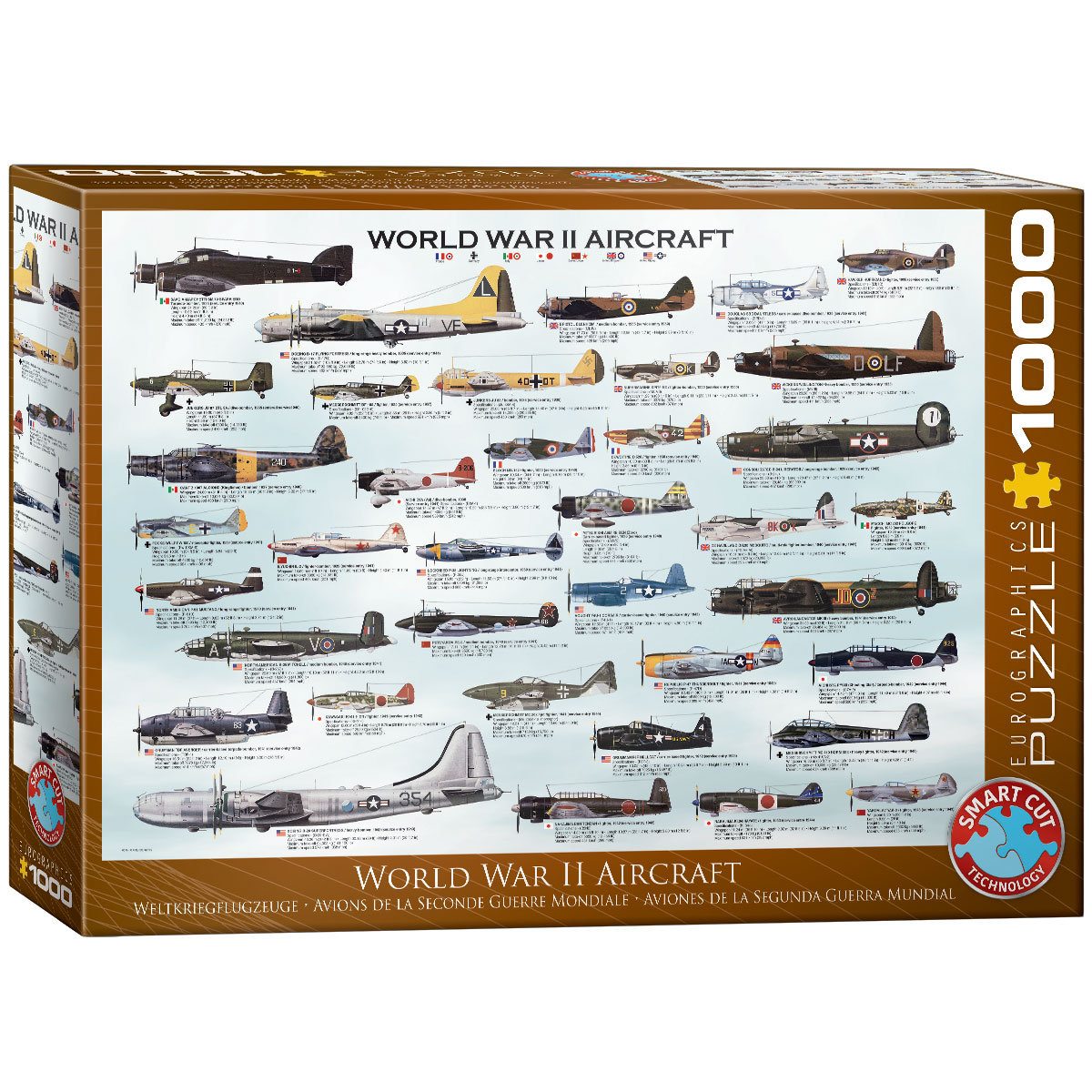 Eurographics Puzzle 1000 Samoloty z II wojny światowej 6000-0075