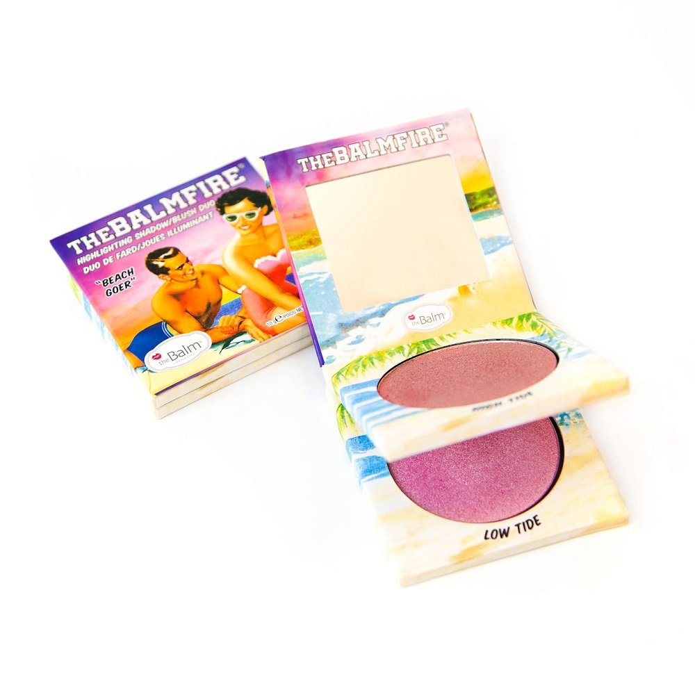 The balm THE BALM - THE BALMFIRE - HIGHLIGHTING SHADOW/BLUSH DUO - Rozświetlacz i róż do modelowania twarzy - BEACH GOER