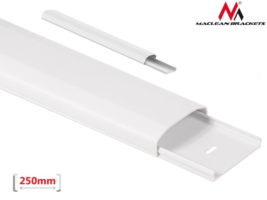 Maclean Maskownica do kabli biała MC-694W 60 x 20 x 250 mm