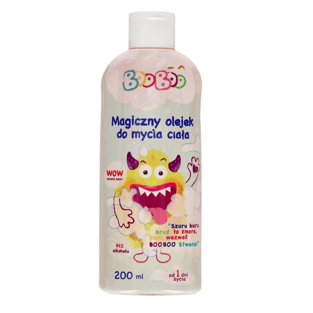 BOOBOO BOOBOO Magiczny olejek do mycia ciała zmieniający kolor od 1 dnia życia 200ml primavera-5907653812262