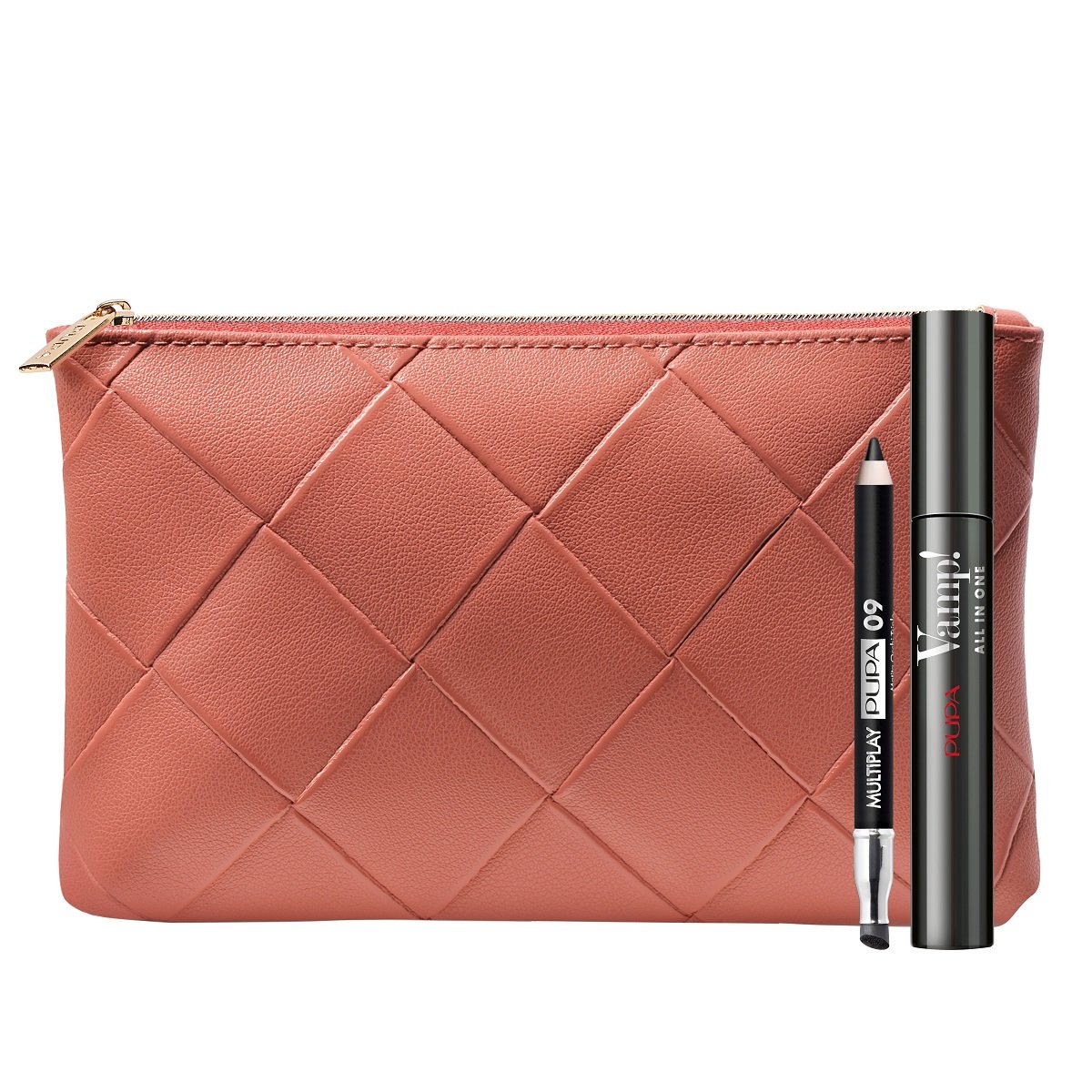 Pupa Vamp! zestaw: kosmetyczka + mascara Vamp! All in One 9ml + kredka Multiplay 08g