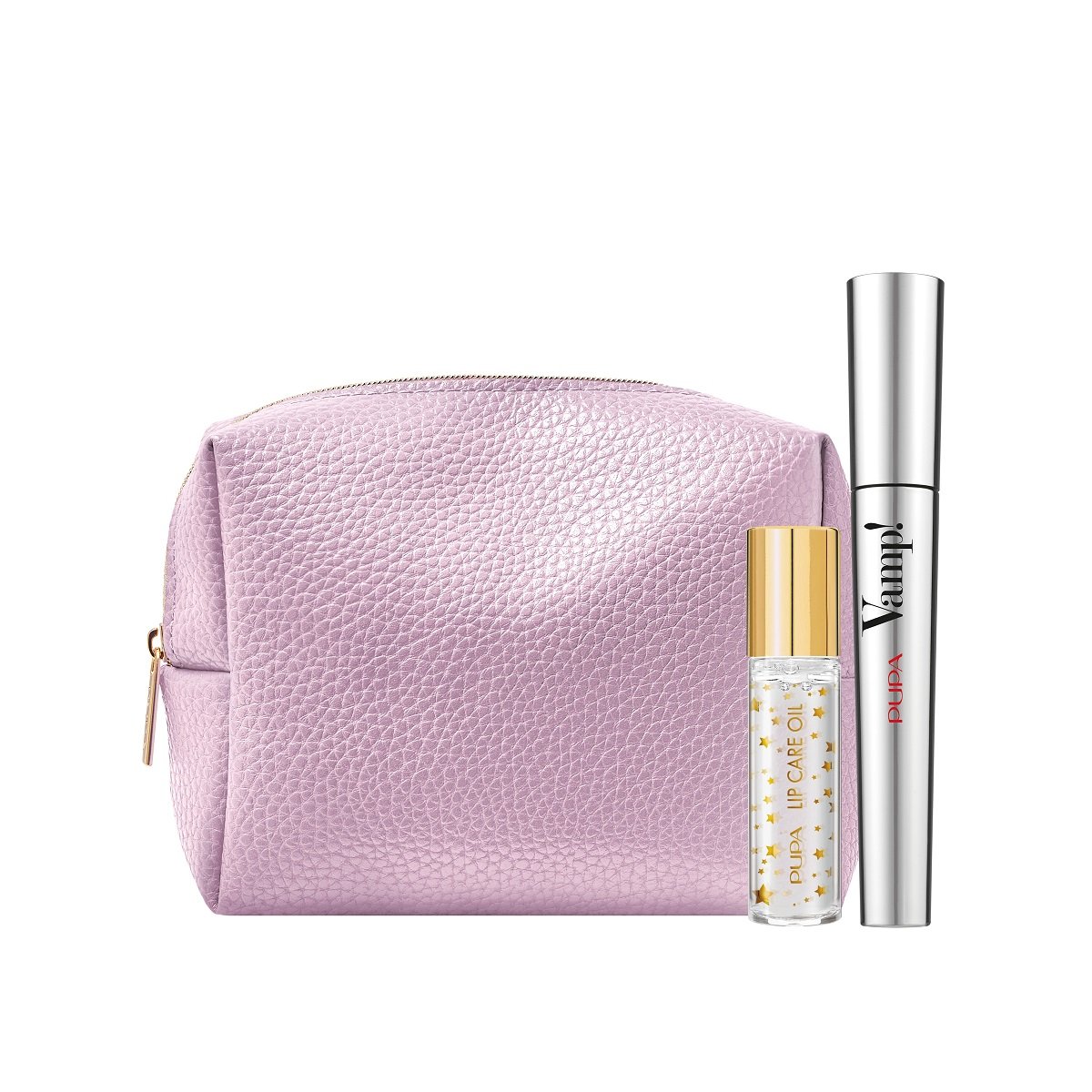 Pupa Vamp! zestaw: mini kosmetyczka + mascara Vamp! 9ml + kuracja Lip Care Oil 9.5g