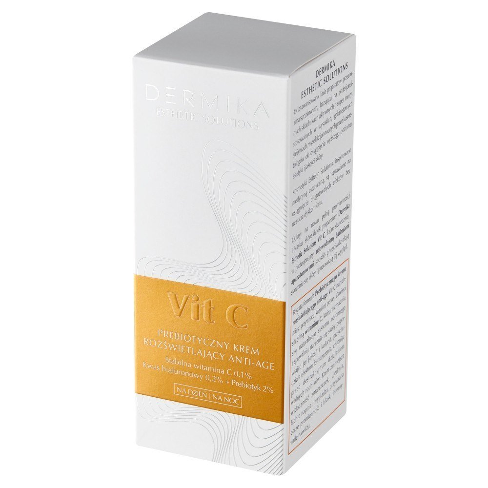 Dermika Esthetic Solutions prebiotyczny krem rozświetlający anti-age na dzień i na noc 50 ml