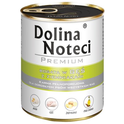 Dolina Noteci Premium Pies Gęś i ziemniaki puszka 800g