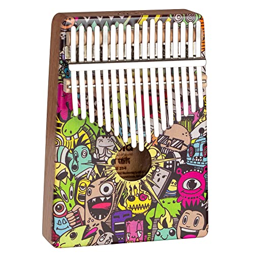 Art Series Kalimba 17 Little Monster z mahoniu, z torbą i młotkiem do strojenia