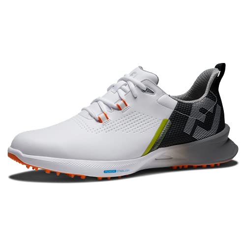 Footjoy Męskie buty do golfa z paliwem, biały, czarny, pomarańczowy, 41.5 EU