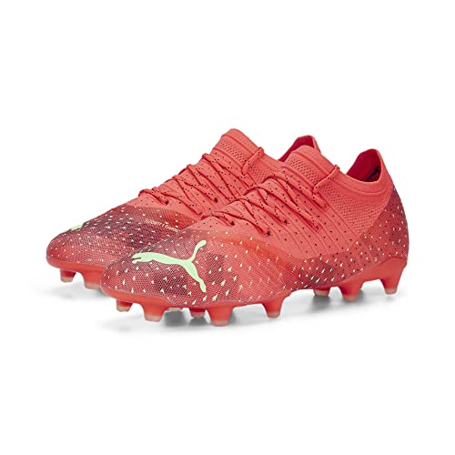 PUMA Męskie buty piłkarskie Future Z 2.4 Fg/Ag, Fiery Coral Fizzy Light Puma czarny łosoś, 46 EU