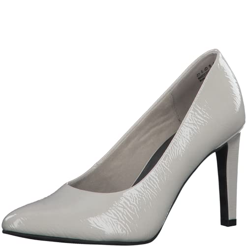 MARCO TOZZI Cream Patent, damskie czółenka 2-22415-29, rozmiar 40