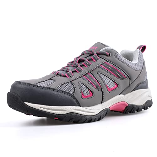 riemot Damskie buty trekkingowe Trailstone Lite Hiking Low, szaro-czerwony, 40 EU