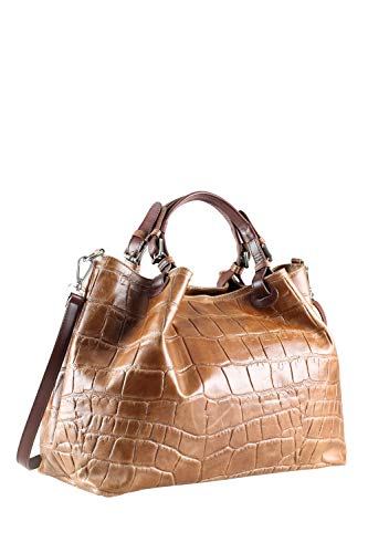 collezione alessandro XL skórzana torba McBarth z wytłoczeniem krokodyla 41 cm x 31 cm x 19 cm, koniak, jeden rozmiar