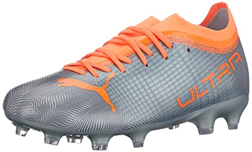 PUMA Unisex dziecięce buty piłkarskie Ultra 2,4 Fg/Ag Jr, Diamentowy srebrny cytrus neonowy - 29 EU