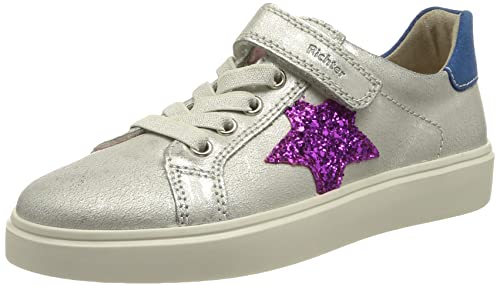 Richter Kinderschuhe Sneakersy dziewczęce Flora, Srebrny fuksja Malay - 34 EU