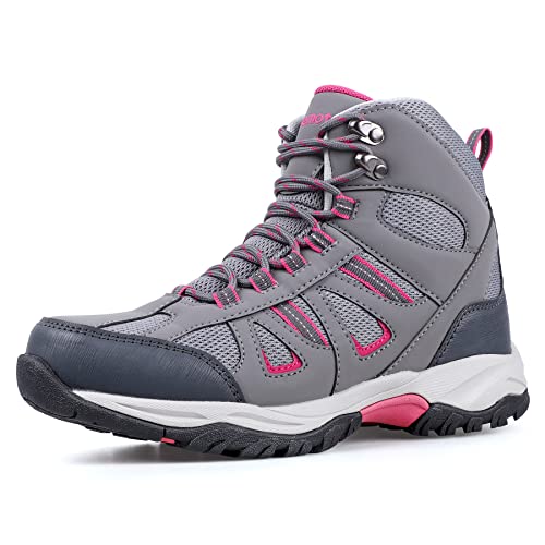 riemot Damskie buty trekkingowe Trailstone Mid Boots, szaro-czerwony, 42 EU