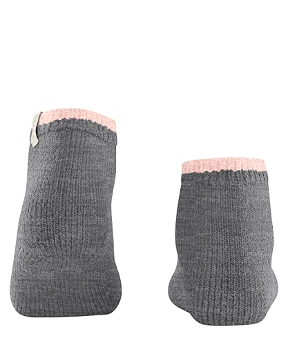 FALKE Damskie skarpety Cosy Plush z wełny alpaki wzmocnione skarpety bez wzoru, oddychające, miękkie, ciepłe z pluszem 1 para skarpet, szare (Grey Mel. 3270), 35-38